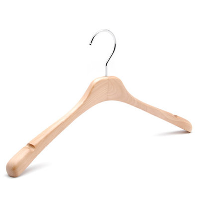 China suit  western tyle clothes wooden hanger with non slip notch supplier