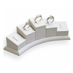 China 5 Ring Clip Velvet Jewelry Stand , Ring Display Holder Value Leatherette supplier