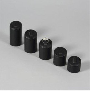 China Soft PU Leather Black Velvet Ring Display , Earring Holder Stand Showcase Decoration supplier