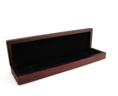 China Recyclable Long Wooden Jewelry Box For Christmas Souvenir Watch Chain supplier