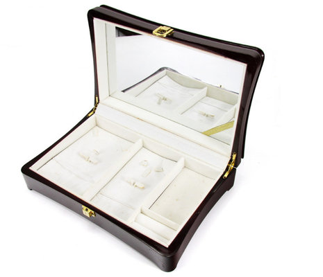China Luxury Wood Gift Box Packaging / Wooden Jewelry Case In Glossy Finish supplier