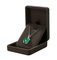 Brown Printing Jewelry Velvet Box Elegant Design For Ring / Bangle Gift Storage supplier