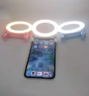 Rechargeable selfie ring led light with makeup mirror, 3Brightness levels white/warm/white warm ligh for all smart phone