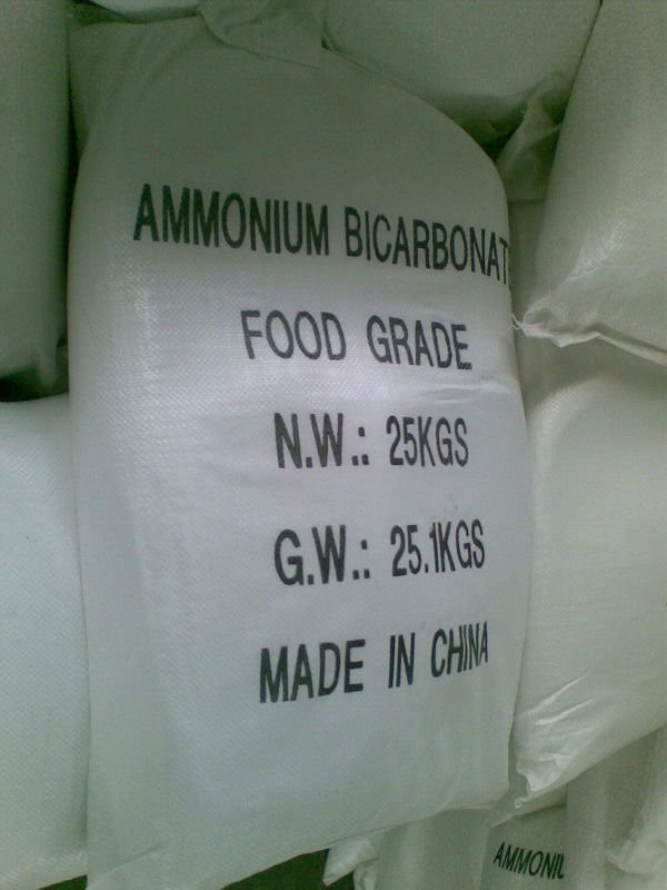 Edible Ammonium Bicarbonate 99.2%Min for Food Additive