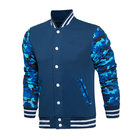 Hot Custom New HIgh Quality Cotton Color block Men Blank Varsity Baseball Track Bomber Jacket