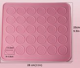 30-Capacity Round Shaped Non Stick Heat Resistant Reusable Macarons Silicone Baking Mat