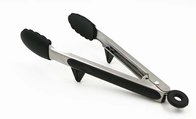 Hot Selling Food Grade Stainless Steel Food Tongs with Stand Silicone Grip