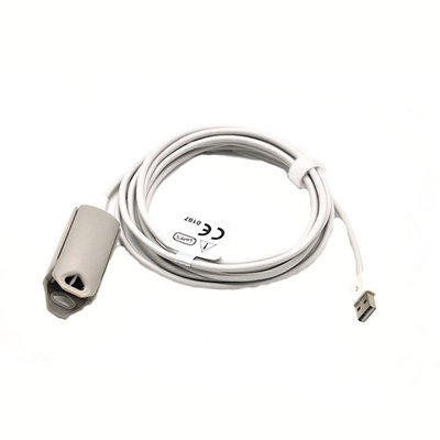 China USB reusable adult finger clip spo2 sensor can directly use with computer, 1m/3m TPU heart rate sensor spo2 supplier