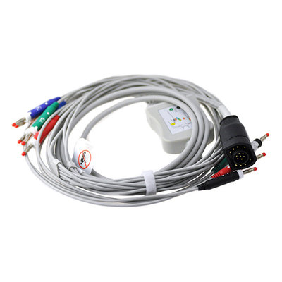 China Zoll aed E series M series 10 lead ekg cable, ecg cable and leadwires banana plug supplier