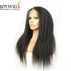 Qingdao factory kinky straight hair lace front wig brazilian human hair