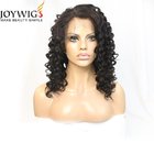 Raw hair unprocessed 100% human hair curly lace front wig