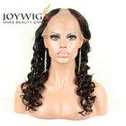 Factory Cheap Human Hair U Part Wig White Women Lace Wigs 18" Natural Color