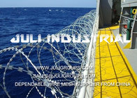 vessels perimeter with galvanized razor wire for anti piracy
