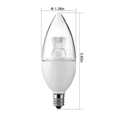 China 5W Dimmable C37 E12 LED Candle Bulbs supplier