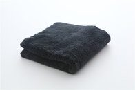 40x40cm black color microfiber microfibre plush coral fleece towel
