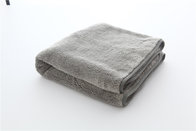 25"x36" gray color microfiber microfibre plush coral fleece towel