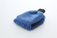 Blue color microfiber plush chenille car cleaning detailing house cleaning wash mitts/gloves