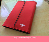 new fashion style PU leather notebook with zipper closure or magnet