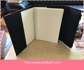 new fashion style PU leather notebook with zipper closure or magnet