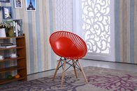 sunflower wood legs round plastic chair