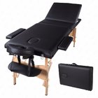 3 Fold Portable Massage Table Facial SPA Bed Tattoo w/Free Carry Case Black