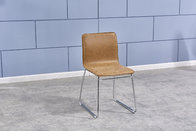 cafe chair modern leather dining chair with metal legs