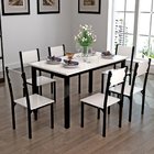 steel frame with powder coating MDF dining table set (1+4)