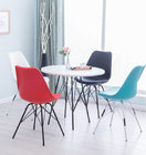 KLD tulip chair with cushion steel base plastic cafe chair