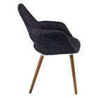 armrest fabric wood legs mes dining chair