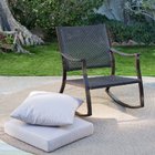 All Weather Wicker Outdoor Rocking Chair Set with Side Table