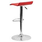Contemporary Vinyl Adjustable Height Barstool with Chrome Base