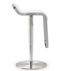 Modern Style Eco-Leather Upholstered Stainless Steel Adjustable Height Barstool