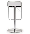 Modern Style Eco-Leather Upholstered Stainless Steel Adjustable Height Barstool