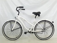 Cheap fashion style white color OEM steel frame  26" 2.125 beach cruiser for lady for sale