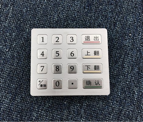 China metal numeric digital keypads with 12 flat keys supplier