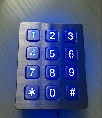 China IP 65 waterproof rugged stainless steel keypad for door lock vending machines supplier