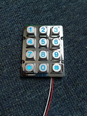 China Higher quality cheapest access control illuminated blue leds 24 voltage numeric keypads supplier