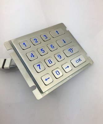 China IP65 4X4 vandal resistance stainless steel illuminated keypad supplier