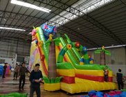 Customized amusement park equipment outdoor giant 150ft infatable pool water slides for adult, promotional kids slides w