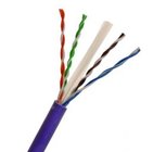 China Plenum Network Cable UTP Cat6 23 AWG Solid Bare Copper with CMP Rated Blue PVC manufacturer