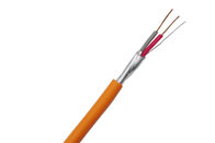 China 12AWG FPL Fire Alarm Cable Shielded 2 Cores Solid Copper Conductor Red manufacturer