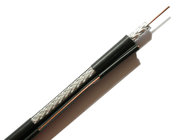 China RG11 CATV 14AWG Coaxial Cable with Messenger Copper Clad Steel Conductor PE Jacket company