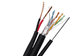 China Siamese FTP Outdoor CAT5E Cable 24 AWG Bare Copper with Messenger Black exporter
