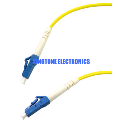 China Singlemode LC to LC Simplex Fiber Optic Patch Cord with 3.0mm Yellow PVC Jacket company