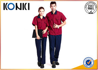 China Durable Custom Professional Work Uniforms in red color for engineers supplier