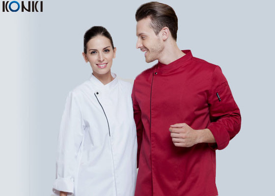 China Long Sleeve Western Style Hotel Chef Uniform / White Chef Coat supplier
