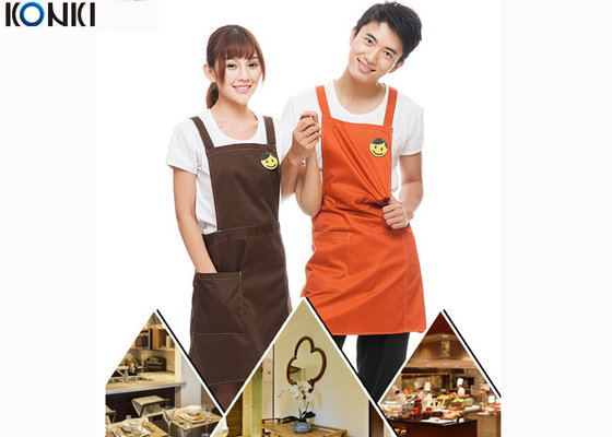 China Personalised Kitchen Custom Cooking Aprons Embroidery With Twill Fabric supplier