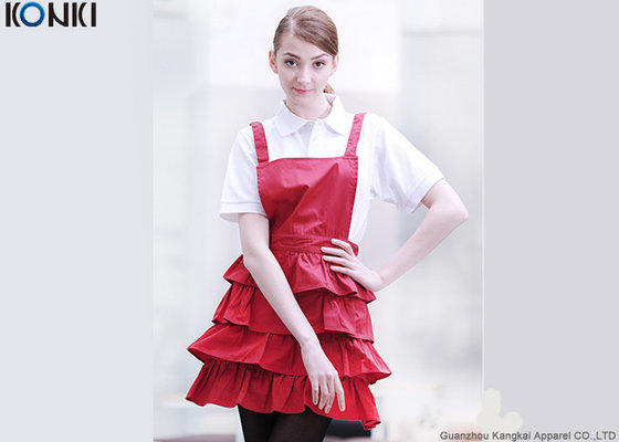 China Flounced Dress Custom Printed Aprons Funny Cooking For Women supplier