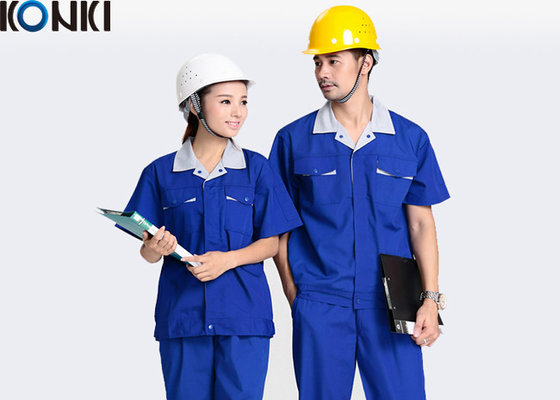 China Blue Wear Work Trousers Custom Comfortable Work Uniform For Electrician / Worker supplier