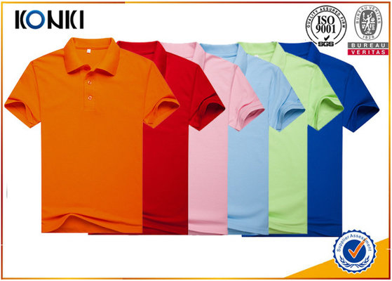 China Men Colorful Custom Polo Shirt With Heat Transfer / Silk Screen Print Logo supplier